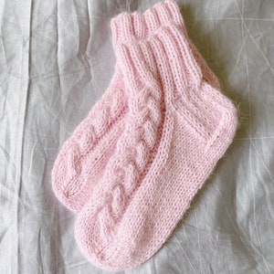 Knitting pattern Amelia Chunky Socks Cable socks pattern Easy socks pattern Thick socks pattern Women socks knitting pattern Pdf download image 7