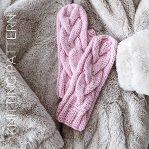 PDF knitting PATTERN Knitted mittens Pattern Easy mittens pattern Alpaca mittens pattern Women fluffy mittens pattern Chunky mittens Pattern image 5