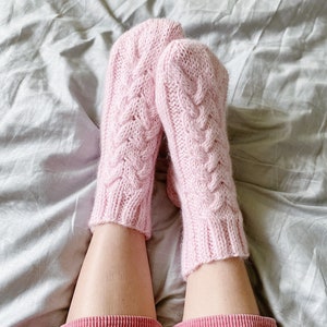 Knitting pattern Amelia Chunky Socks Cable socks pattern Easy socks pattern Thick socks pattern Women socks knitting pattern Pdf download image 2