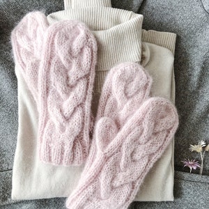 PDF knitting PATTERN Knitted mittens Pattern Easy mittens pattern Alpaca mittens pattern Women fluffy mittens pattern Chunky mittens Pattern image 10