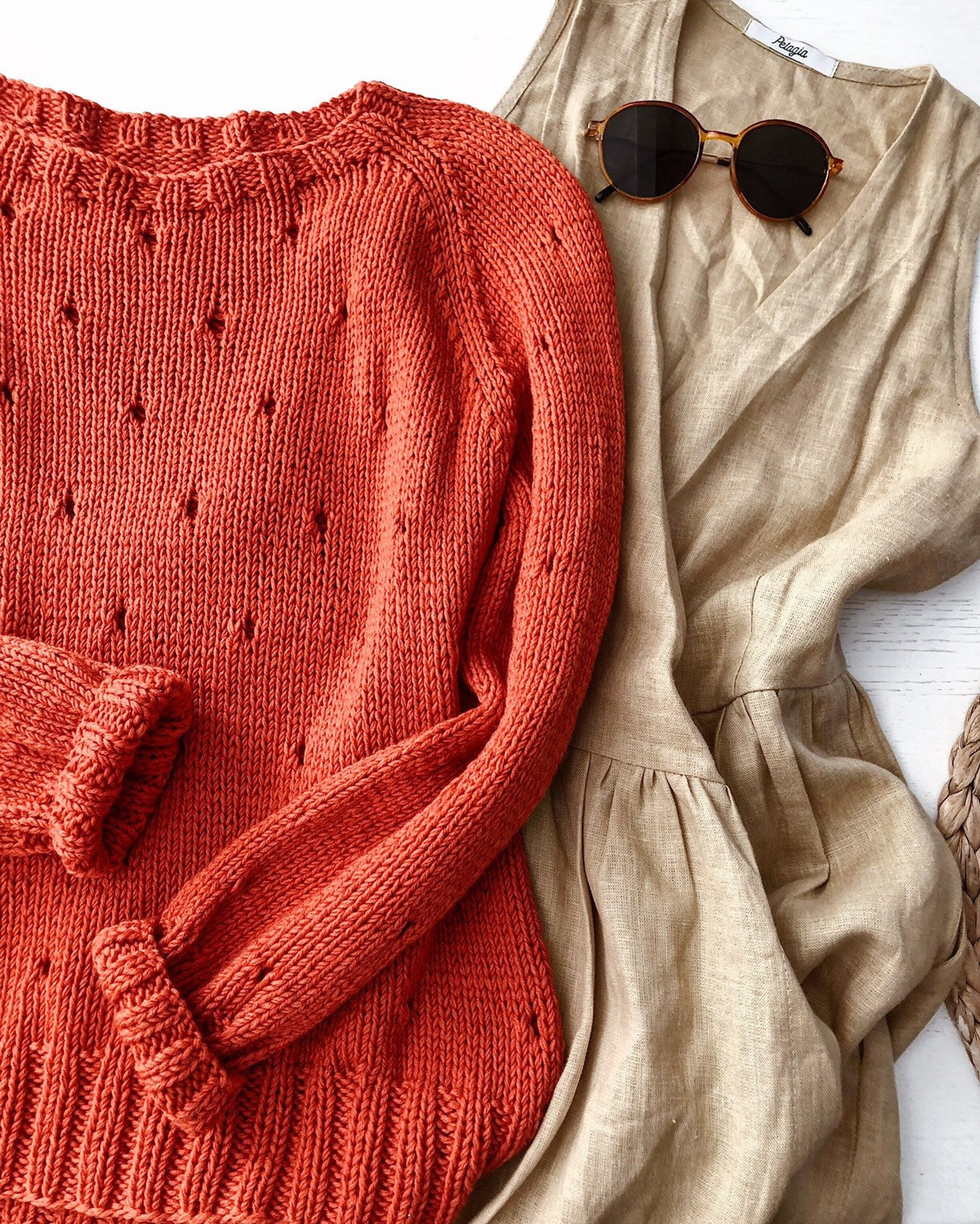 Orange women sweater Burnt orange jumper Hand knitted pullover Etsy