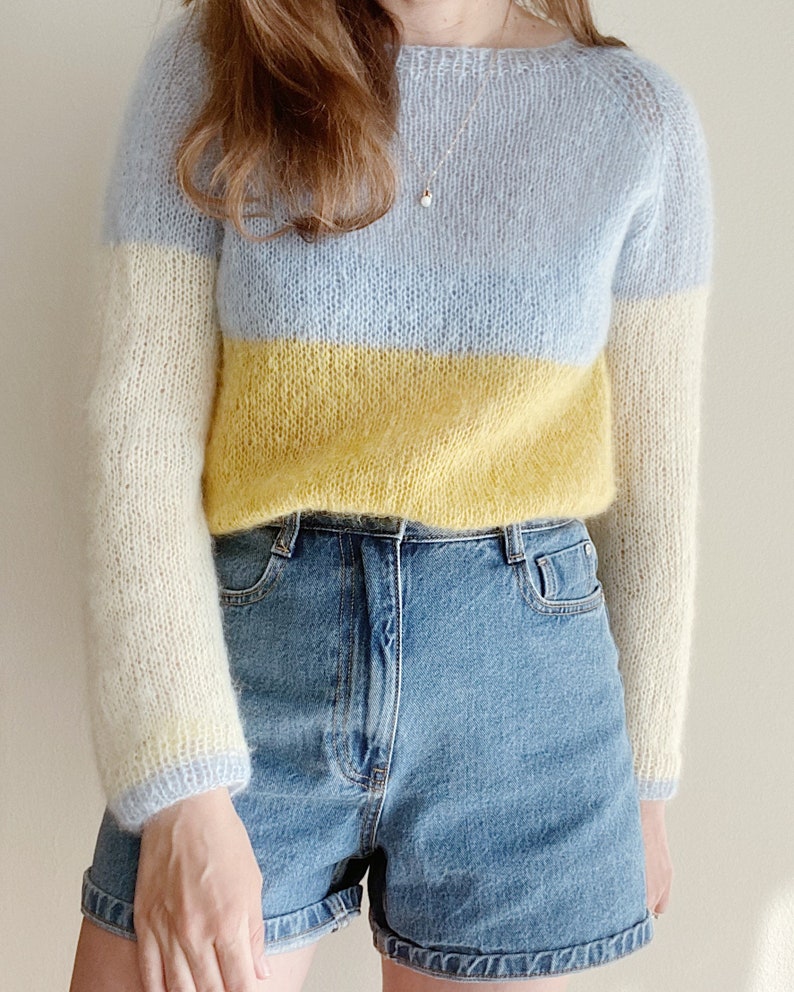 Knitting pattern MyCharmingWool sweater Mohair sweater pattern Easy knitting pattern Women sweater pattern Mohair pullover knitting pattern image 10