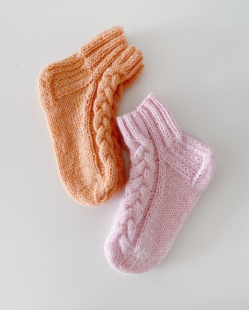 Knitting pattern Amelia Chunky Socks Cable socks pattern Easy socks pattern Thick socks pattern Women socks knitting pattern Pdf download image 1