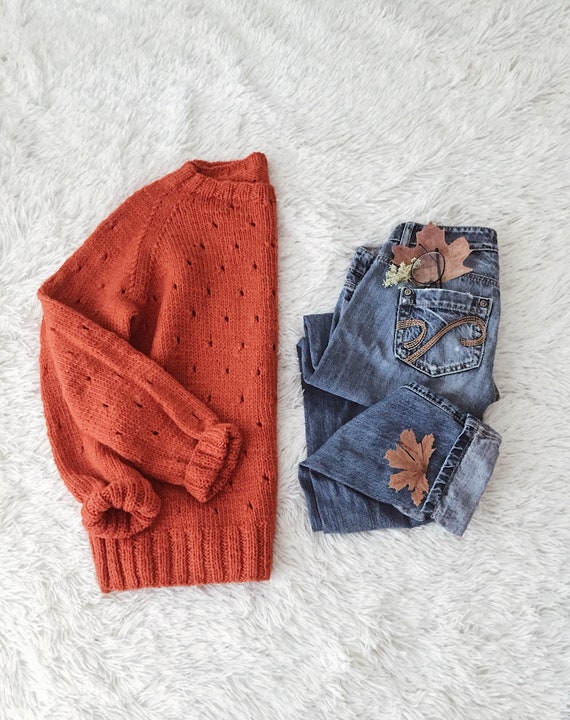 burnt orange sweater womens