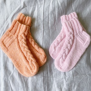 Knitting pattern Amelia Chunky Socks Cable socks pattern Easy socks pattern Thick socks pattern Women socks knitting pattern Pdf download image 3