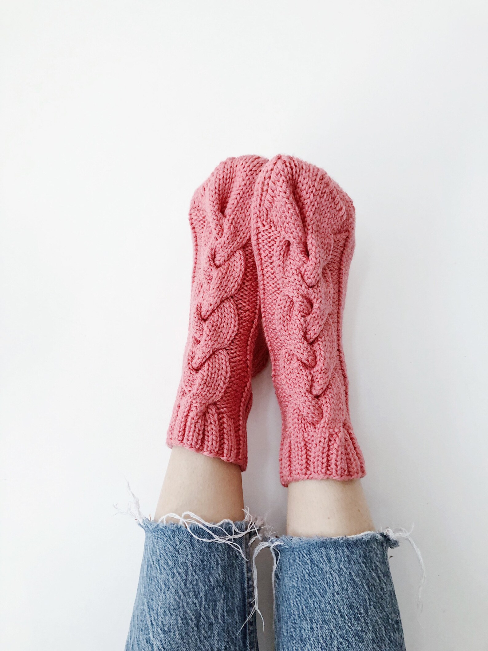 Two Chunky Socks Patterns Women Socks Knitting Pattern Home Etsy