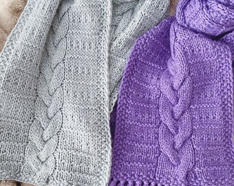 Scarf Knitting Pattern - Delfinium Scarf Chunky Scarf Scarf Knitting Pattern - Delfinium Scarf Chunky Scarf