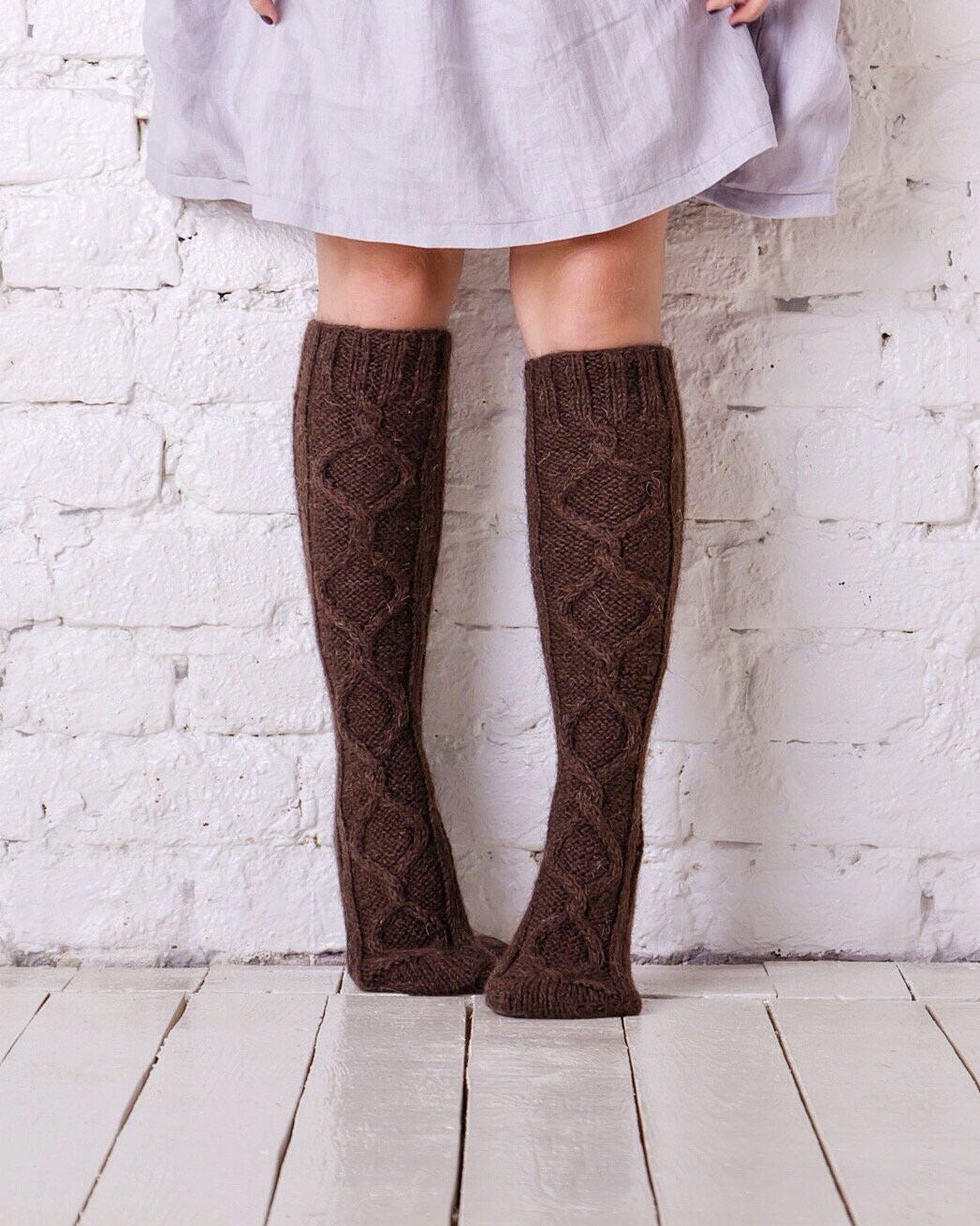Leg warmers Brown leg warmers Hand knit leg warmers Brown Etsy