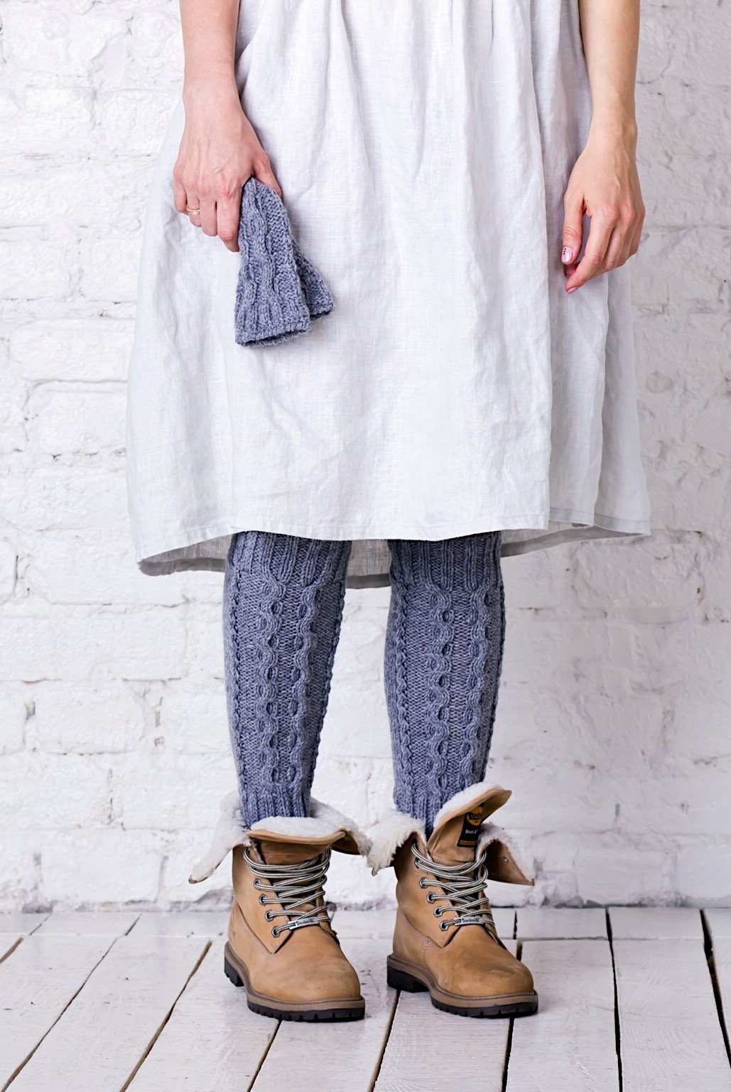 Grey merino wool leg warmers Warm women winter home leg Etsy