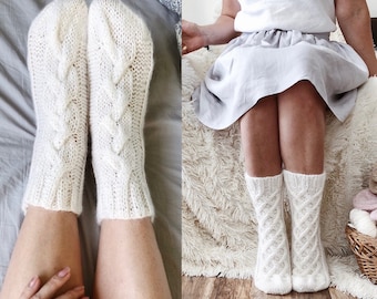 Two chunky socks patterns Women socks knitting pattern Home socks patterns Thick socks patterns Slipper socks knit patterns PDF download