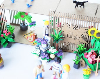 Kiosque en carton pour décor de jouets