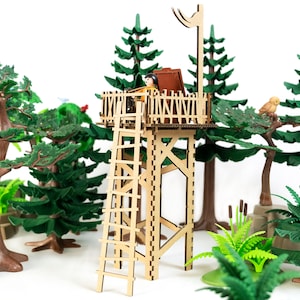 Tourelle en carton pour décor de jouet