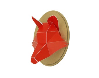 Paper Trophy - Fox Head - Red