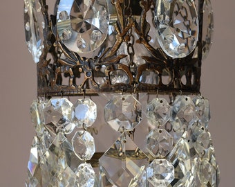 Mini Vintage Crystal Chandeliers, Antique French Crystal Lamp and Ceiling Lighting, Vintage Crystal Light Fittings, Free Shipping, Etsy Sale Mini Vintage Crystal Chandeliers, Antique French Crystal Lamp and Ceiling Lighting, Vintage Crystal Light Fittings, Free Shipping, Etsy Sale