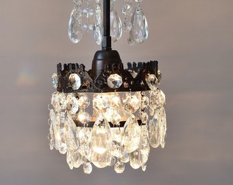 Mini Vintage Crystal Chandeliers, Antique French Crystal Lamp and Ceiling Lighting, Vintage Crystal Light Fittings, Free Shipping, Etsy Sale Mini Vintage Crystal Chandeliers, Antique French Crystal Lamp and Ceiling Lighting, Vintage Crystal Light Fittings, Free Shipping, Etsy Sale