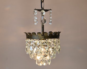 Mini Vintage Crystal Chandeliers, Antique French Crystal Lamp and Ceiling Lighting, Vintage Crystal Light Fittings, Free Shipping, Etsy Sale Mini Vintage Crystal Chandeliers, Antique French Crystal Lamp and Ceiling Lighting, Vintage Crystal Light Fittings, Free Shipping, Etsy Sale