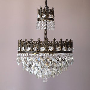 SALE Empire chandelier Vintage Crystal Lighting Ceiling Pendant Antique French Style Chandelier Lamp Lighting Home Ceiling Light Fitting