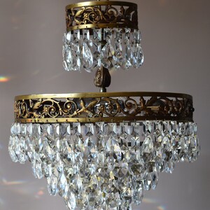 Antieke koperen vintage hanger, kristallen kroonluchter voor huizen, plafondverlichting thuis, lamp, keukenhanger, GRATIS EXPRESS verzending WERELDWIJD