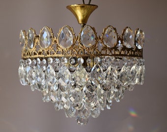 Mini Vintage Crystal Chandeliers, Antique French Crystal Lamp and Ceiling Lighting, Vintage Crystal Light Fittings, Free Shipping, Etsy Sale Mini Vintage Crystal Chandeliers, Antique French Crystal Lamp and Ceiling Lighting, Vintage Crystal Light Fittings, Free Shipping, Etsy Sale