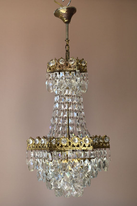 Antique French Vintage Crystal Chandelier For Home Lighting Brass Light Lamp And Pendant Interior Lamp Free Worldwide Express Shipping