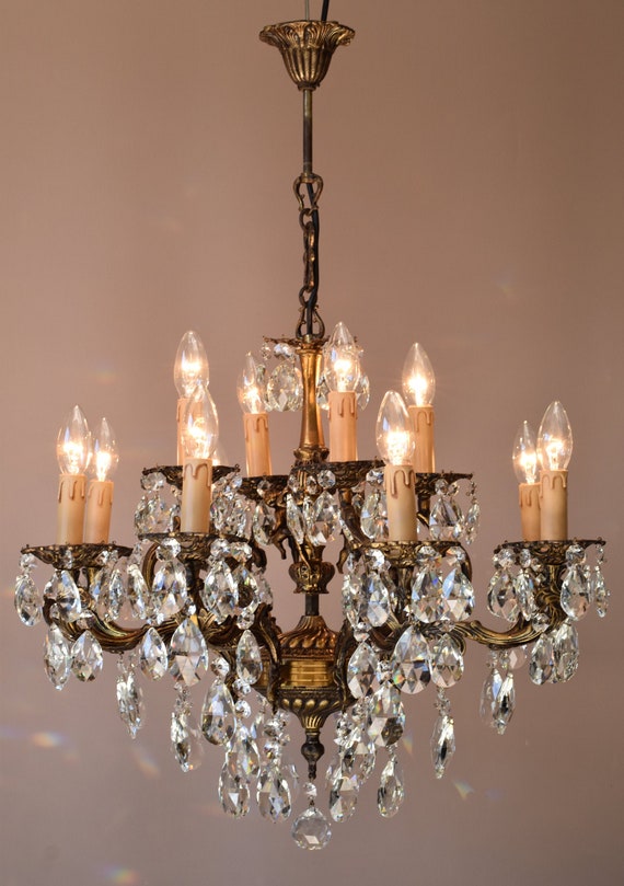 12 Arm Antique French Vintage Crystal Chandelier Ceiling Australia 12 Arm Antique French Vintage Crystal, Antique Crystal Chandelier Australia