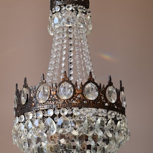 Franse vintage kristallen kroonluchter, verlichting in antieke stijl, plafondhanger, lamp voor interieurdecoratie, GRATIS EXPRESS VERZENDING wereldwijd