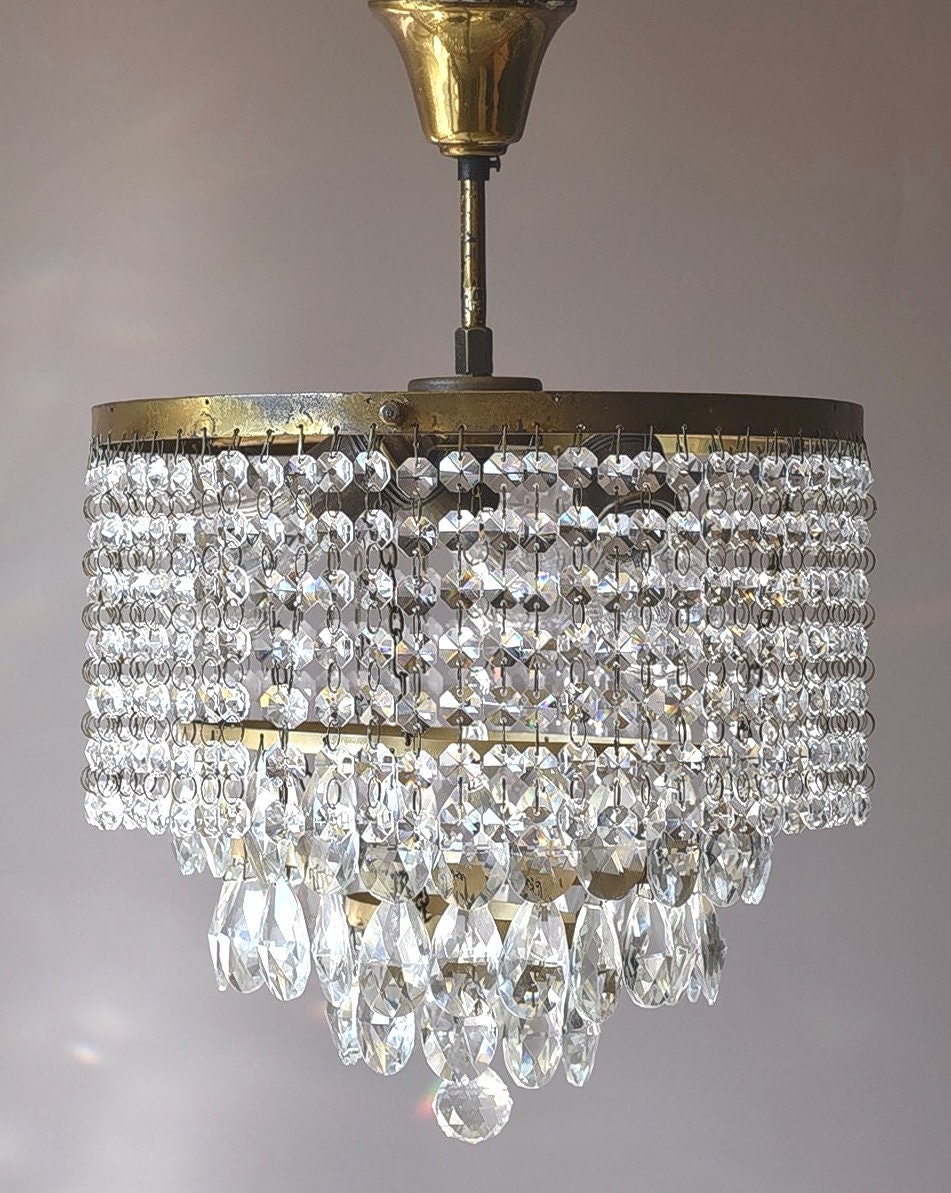 Wedding Cake Antique Style Chandelier Semi Flush Vintage Etsy