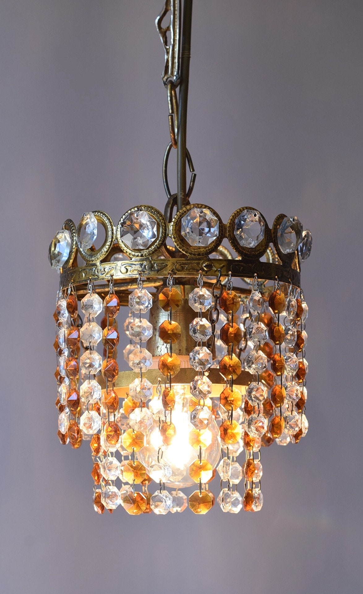 Crystal Pendant Light - Etsy Crystal Pendant Light - Etsy