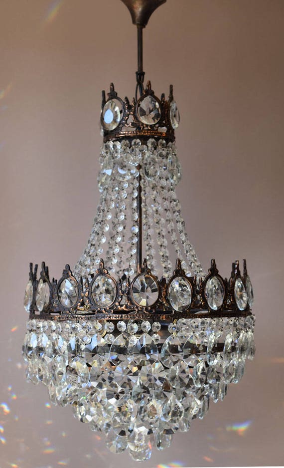 Mini Vintage Crystal Chandeliers, Antique French Crystal Lamp and Ceiling Lighting, Vintage Crystal Light Fittings, Free Shipping, Etsy Sale Mini Vintage Crystal Chandeliers, Antique French Crystal Lamp and Ceiling Lighting, Vintage Crystal Light Fittings, Free Shipping, Etsy Sale