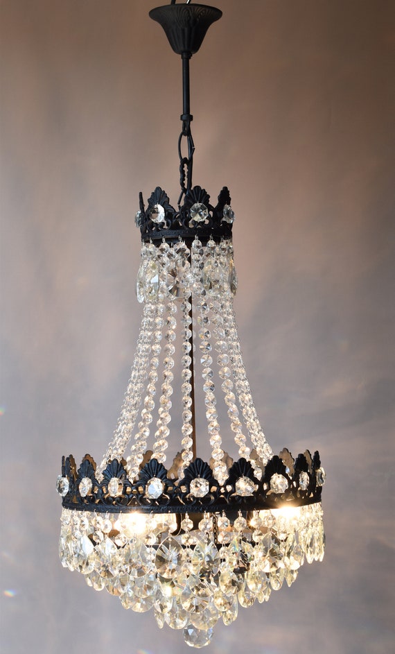 Antique crystals cheap for chandeliers
