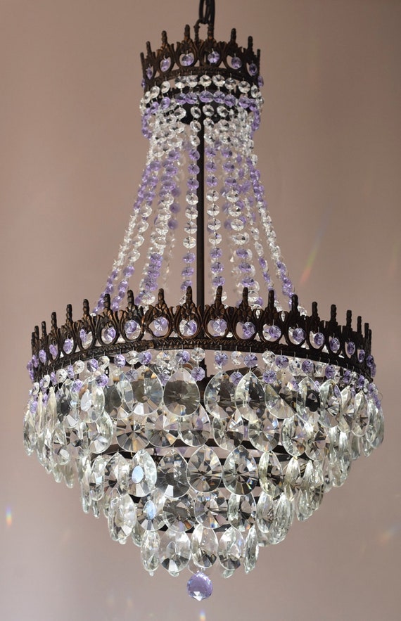 フランス アンティーク アンティーク クリスタルランプ シャンデリア