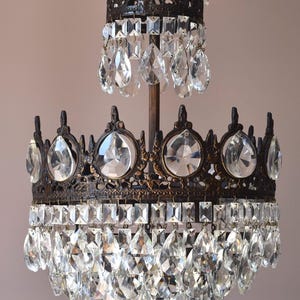 Vintage crystal chandelier Antique Crystal Chandelier French style Handmade Crystal Pendant Home living interior lamp Ceiling Hall Lighting