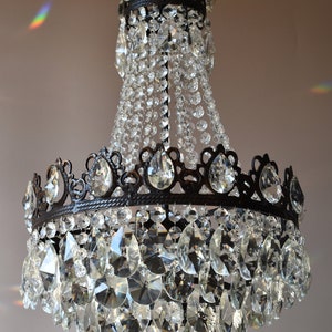 Antieke/vintage kristallen kroonluchter en handgemaakte Empire glazen kroonluchter voor thuis, decoratie, interieur, GRATIS EXPRESS VERZENDING Wereldwijd