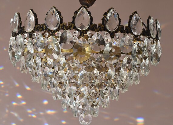 Buy Antique Style Lamb Vintage Flush Low Ceiling Crystal 