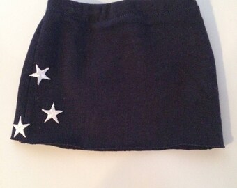 Denim Skirt with Stars