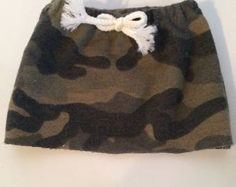 Camouflage Skirt with Drawstring