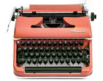 Vintage Schreibmaschine Olympia SM2, Funktionsfähige Schreibmaschine Retro, Schreibmaschine mit Deutscher Tastatur