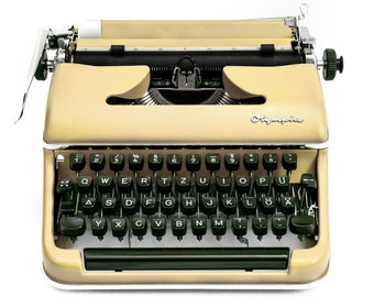 Typewriter Olympia SM3, White Typewriter Vintage, Working
