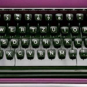 Working Typewriter Vintage, Olympia Typewriter, Purple Typewriter Olympia SM2, Manual Typewriter, Writer's Gift, Serviced Typewriter image 10