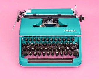 Macchina da scrivere Olympia SM2, macchina da scrivere vintage verde, macchina da scrivere funzionante e revisionata, macchina da scrivere manuale, macchina da scrivere Olympia retrò, regalo per scrittori