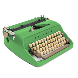 Triumph Typewriter Green, Typewriter Triumph Gabriele 1, Manual Typewriter Green, Retro Typewriter, Working Typewriter Vintage, Serviced image 3