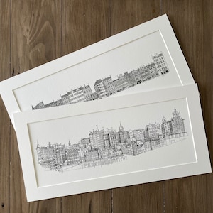 Edinburgh Skyline • Art Print Bundle • Old Town • Grassmarket • Edinburgh • Wall Decor • Wall Art • Pen Drawing • Scotland