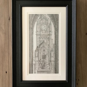 The Scott Monument and Balmoral Hotel, Edinburgh City Art, Landmark Monument Architecture Art, Framed Art, Scottish Art, Wall Decor