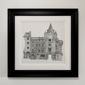 Tolbooth Wirtshaus, Original Zeichnung, Original Kunstwerk, Wand dekor, The Royal Mile, Edinburgh, Schottland