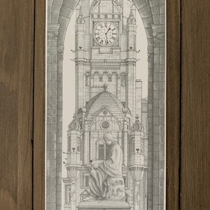 Balmoral à travers le Scott Monument - Carte postale d’Édimbourg