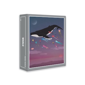 Whale 500 Piece Puzzle, Dreamy 500 Piece Jigsaw for Adults, Gradient Puzzle, Wildlife Puzzle, Nature Puzzle, Whale Puzzle