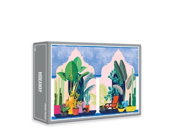 Hideaway – Calming, 500-Piece Jigsaw Puzzle for Adults with Cool Risograph Design. Made in Europe.