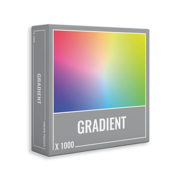 Gradient 1000 Piece Jigsaw Puzzle for Adults by Cloudberries.  Made in Europe by Cloudberries.