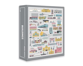 Gebäude - Cooles 500-Teile-Puzzle mit einem lustigen Architekturthema. Hergestellt in Europa.