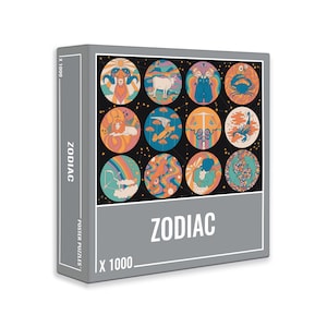 Cloudberries Zodiac Puzzle | 1000 Piece Astrology Puzzle for Adults | Features 12 Signs of the Zodiac and Cool Modern Horoscope Theme